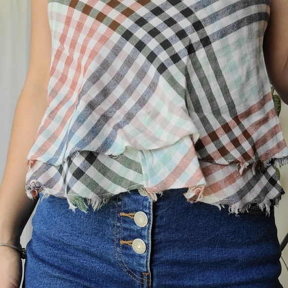 American Eagle gingham / plaid / picnic cami - Picture 3 of 7